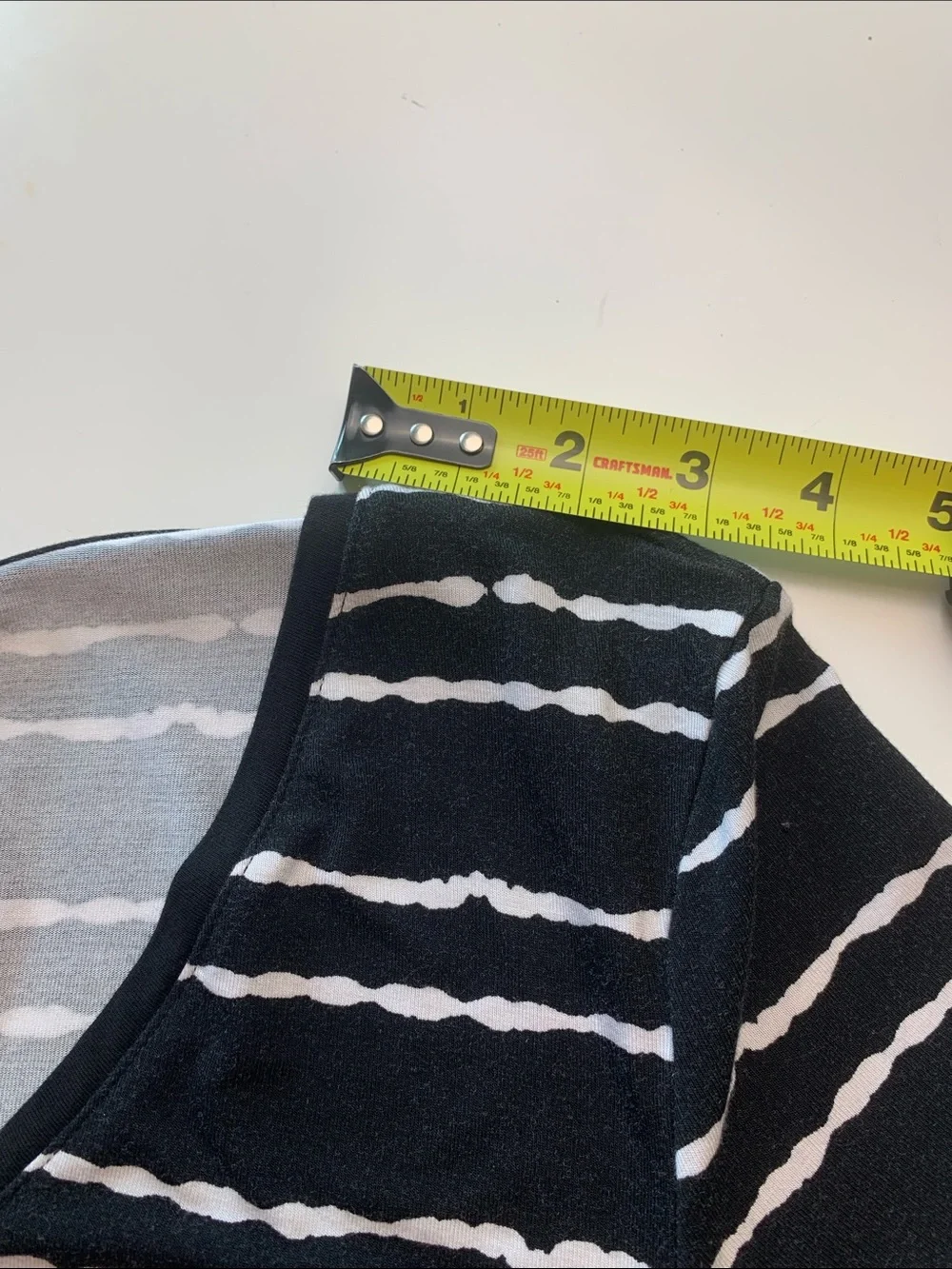 Lord & Taylor Petite Black & White Striped Midi Dress, Pockets, Stretch - Picture 6 of 10